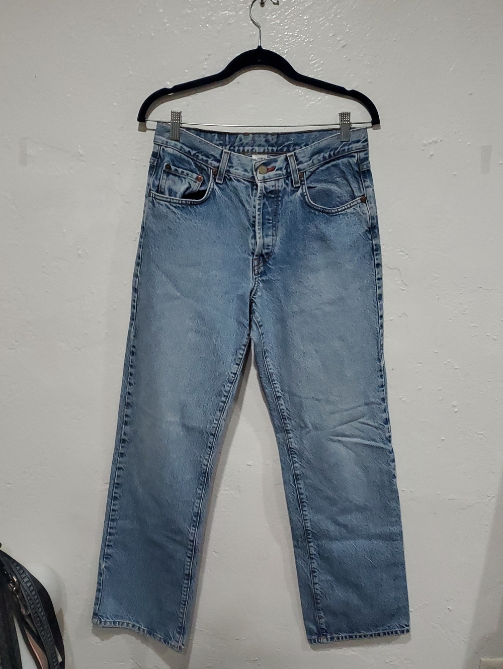 Vintage Lucky Brand Low Rise Boot Leg Button Fly Jeans In Light Wash